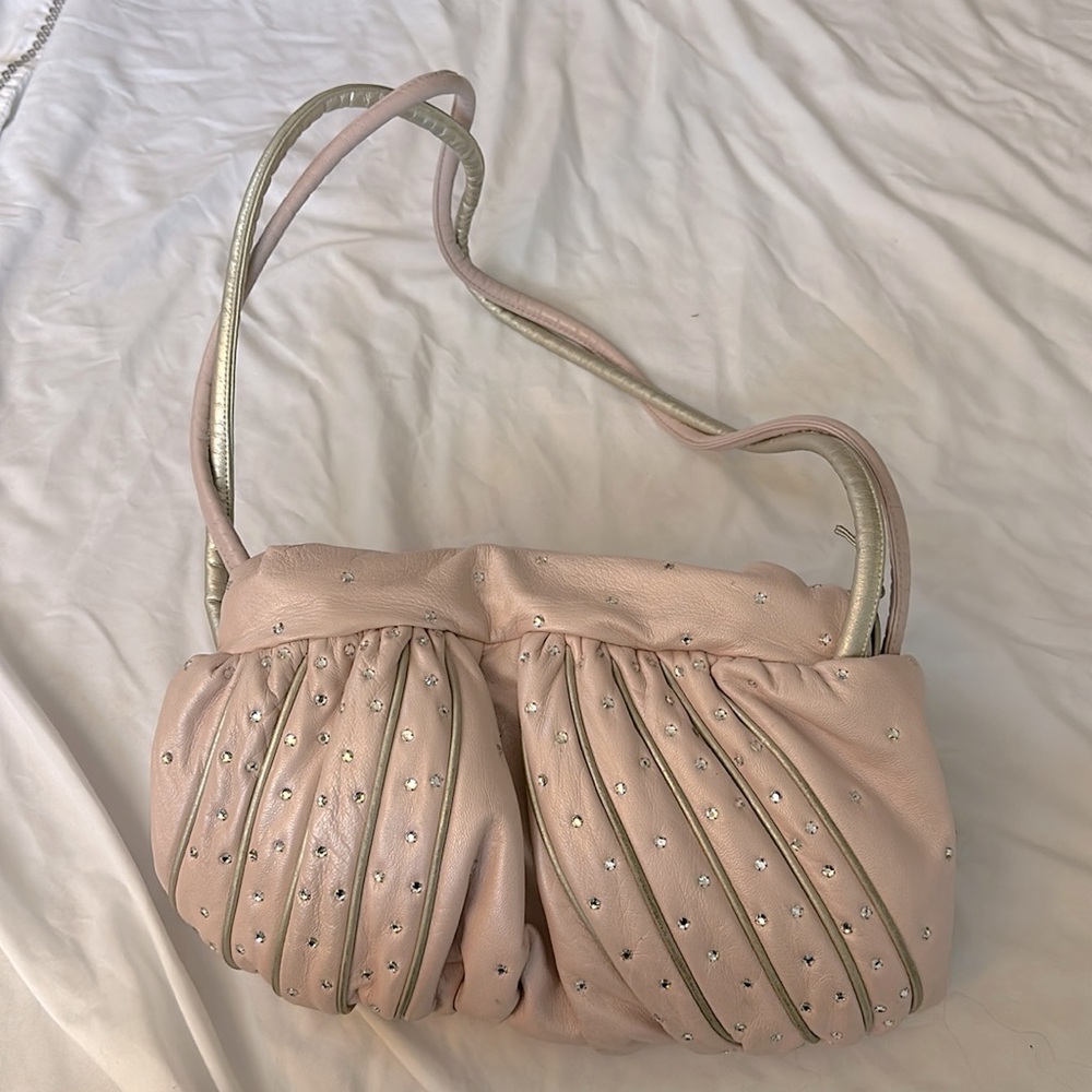 Mylinka light pink leather purse